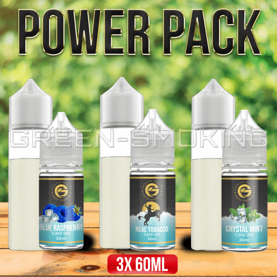 Green-Smoking DIY SaltNic 2% Power Pack | 3x 60ML| גרין סמוקינג פאוור פק
